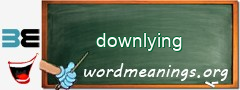 WordMeaning blackboard for downlying